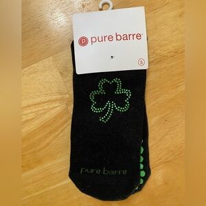 NWT Shamrock Pure Barre socks, size small